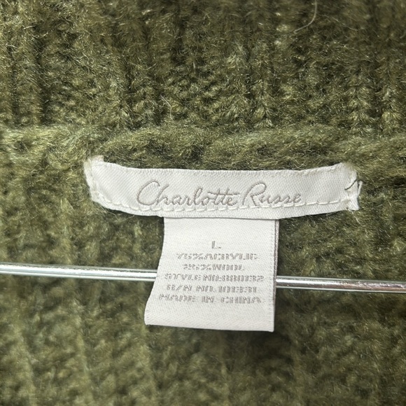 Charlotte russe olive color long sweater size L - Picture 5 of 14